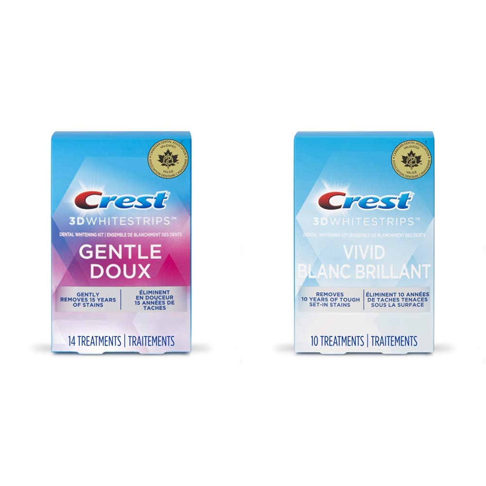 Crest 3D Whitestrips Gentle & Classic Vivid Teeth Whitening